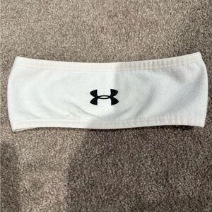 Under Armour Cream Headband with Black Logo